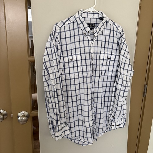 Roper Other - Roper Men's XL‎ White Blue Western Long Sleeve Button Down Shirt Top